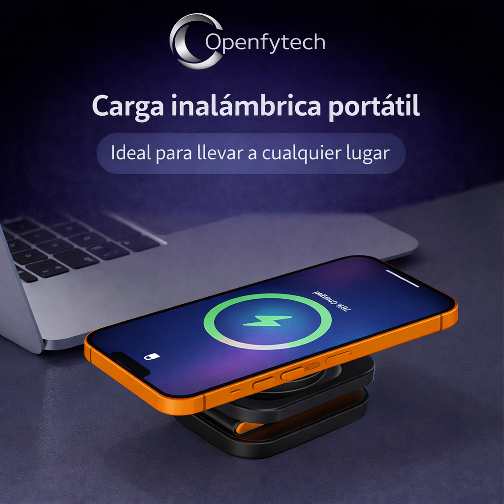 Estacion de carga rapida inalámbrica portátil 3 en 1 modelo 2026 para Apple